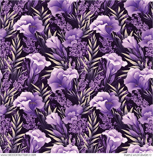 Purple Wildflowers 12 Vinyl Sheet/Wrap