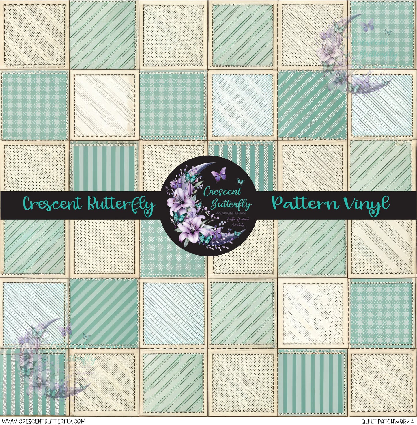Quilt Patchwork 4 Printed Vinyl Sheet/Wrap