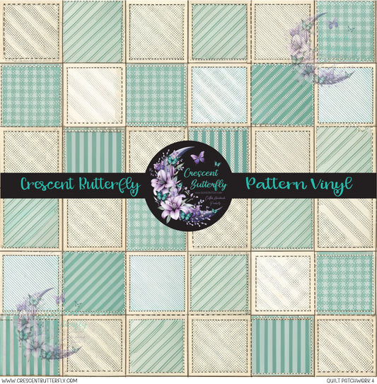 Quilt Patchwork 4 Printed Vinyl Sheet/Wrap