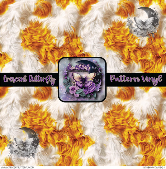 Rainbow Cowhide 4 Printed Vinyl Sheet/Wrap