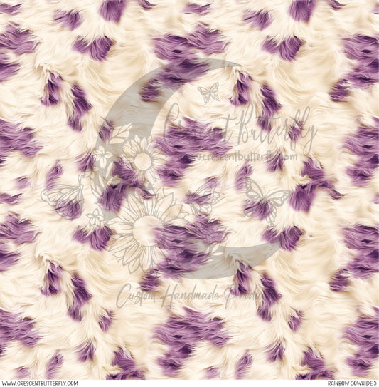 Rainbow Cowhide 5 Printed Vinyl Sheet/Wrap