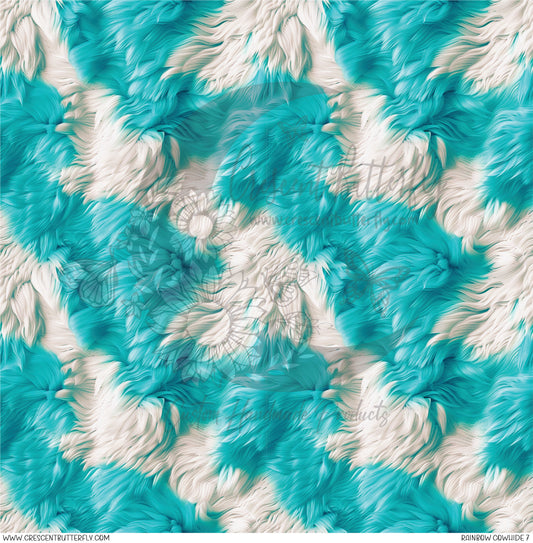 Rainbow Cowhide 7 Printed Vinyl Sheet/Wrap