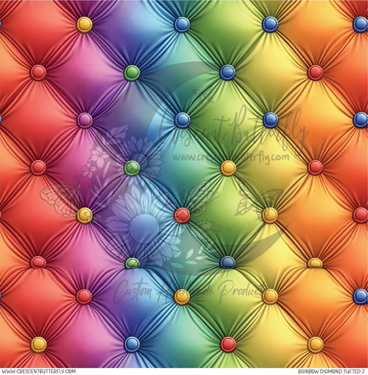 Rainbow Diamond Tufted 2 Printed Vinyl Sheet/Wrap