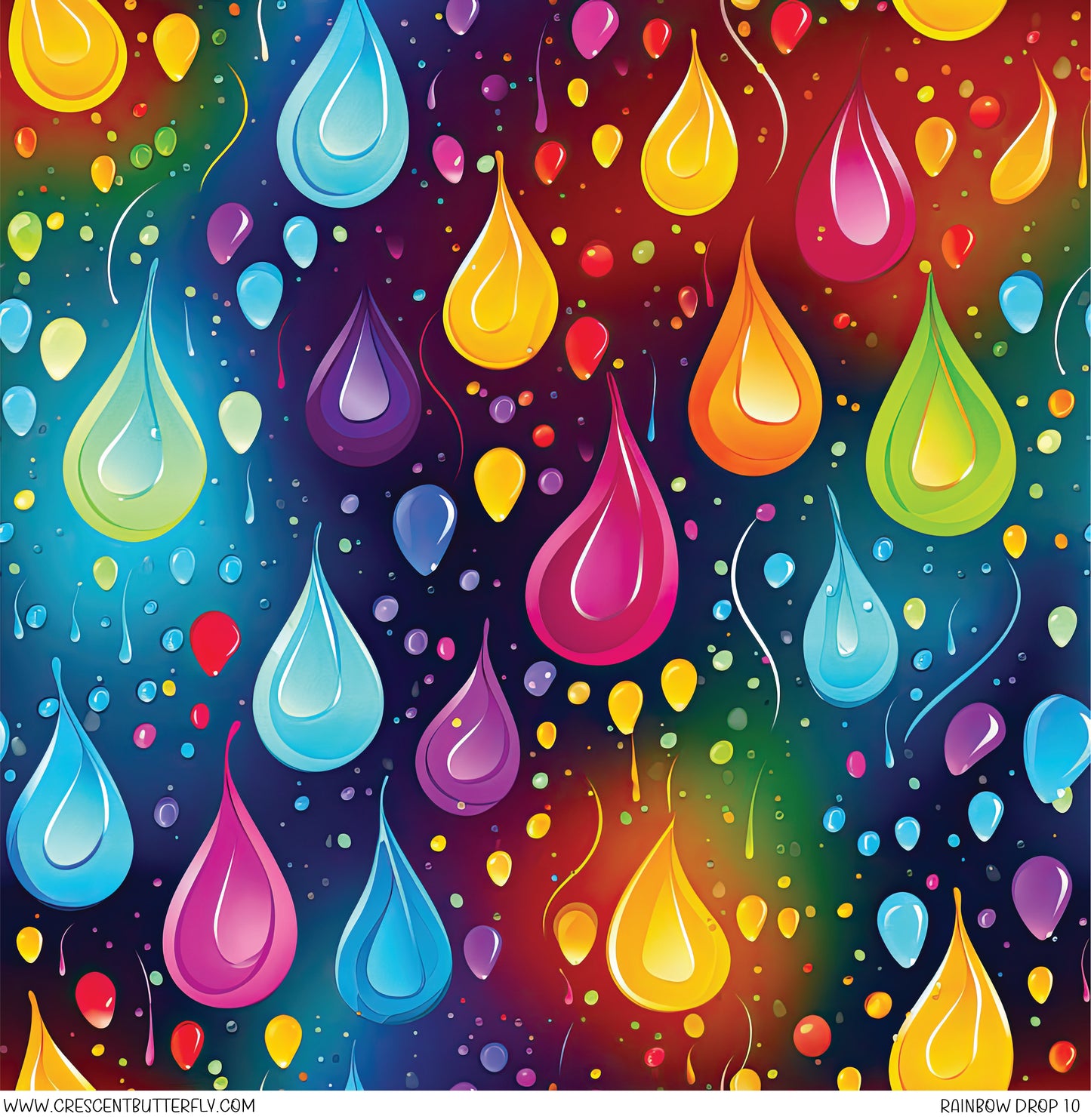 Rainbow Drop 10 Vinyl Sheet/Wrap