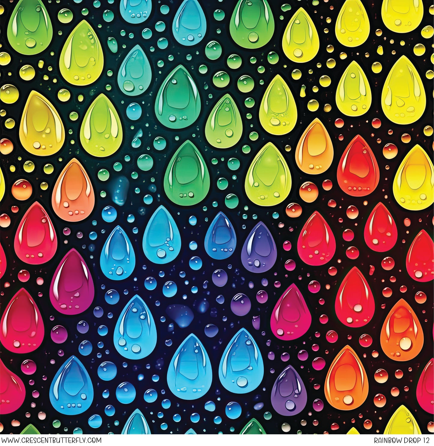 Rainbow Drop 12 Vinyl Sheet/Wrap