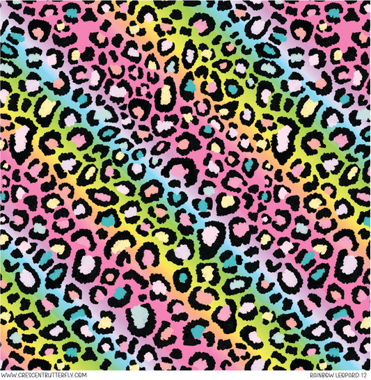 Rainbow Leopard 12 Vinyl Sheet/Wrap