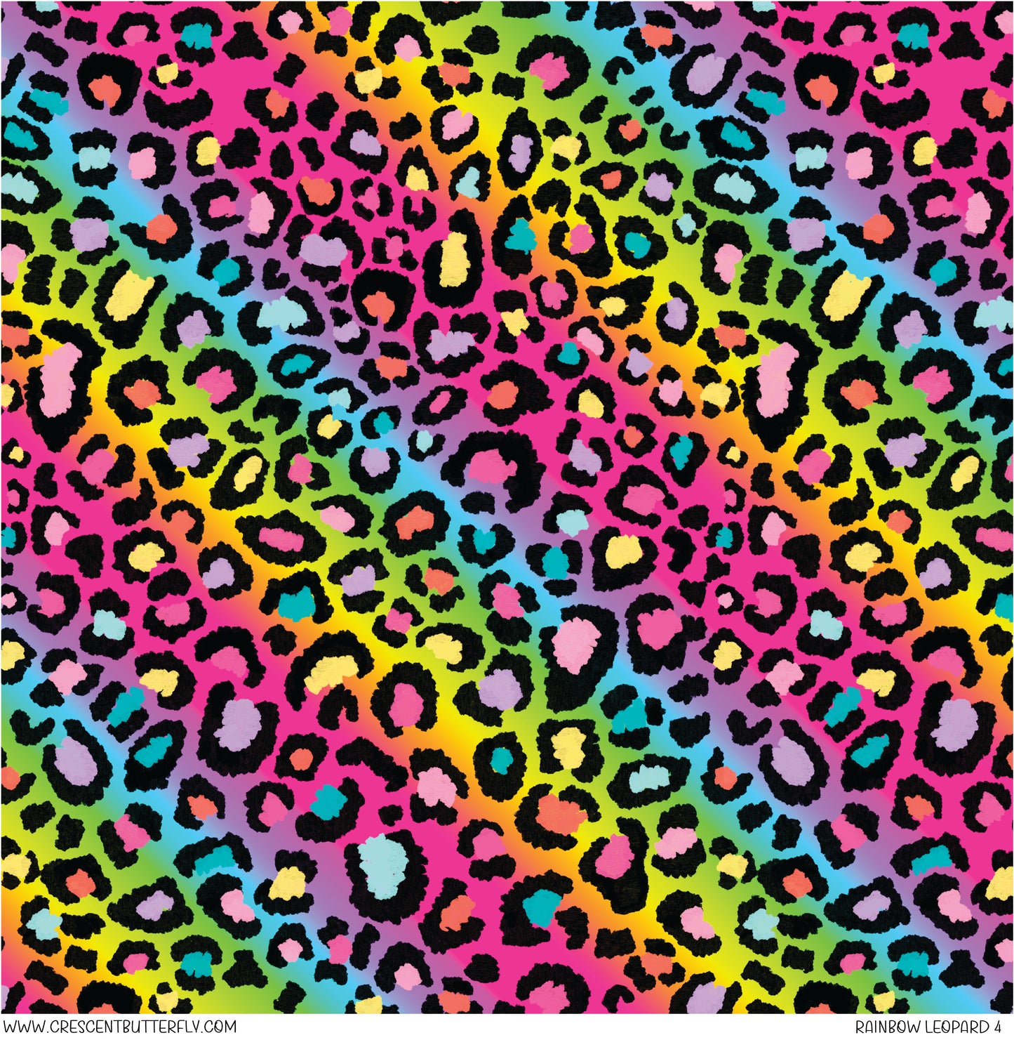 Rainbow Leopard 4 Vinyl Sheet/Wrap