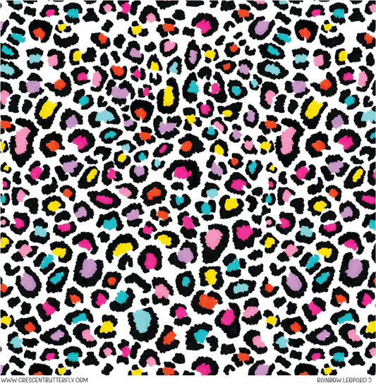 Rainbow Leopard 5 Vinyl Sheet/Wrap