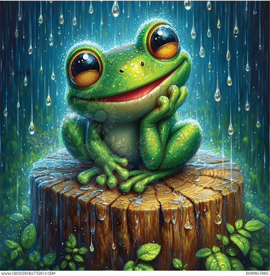 Raining Frog Printed Vinyl Sheet/Wrap