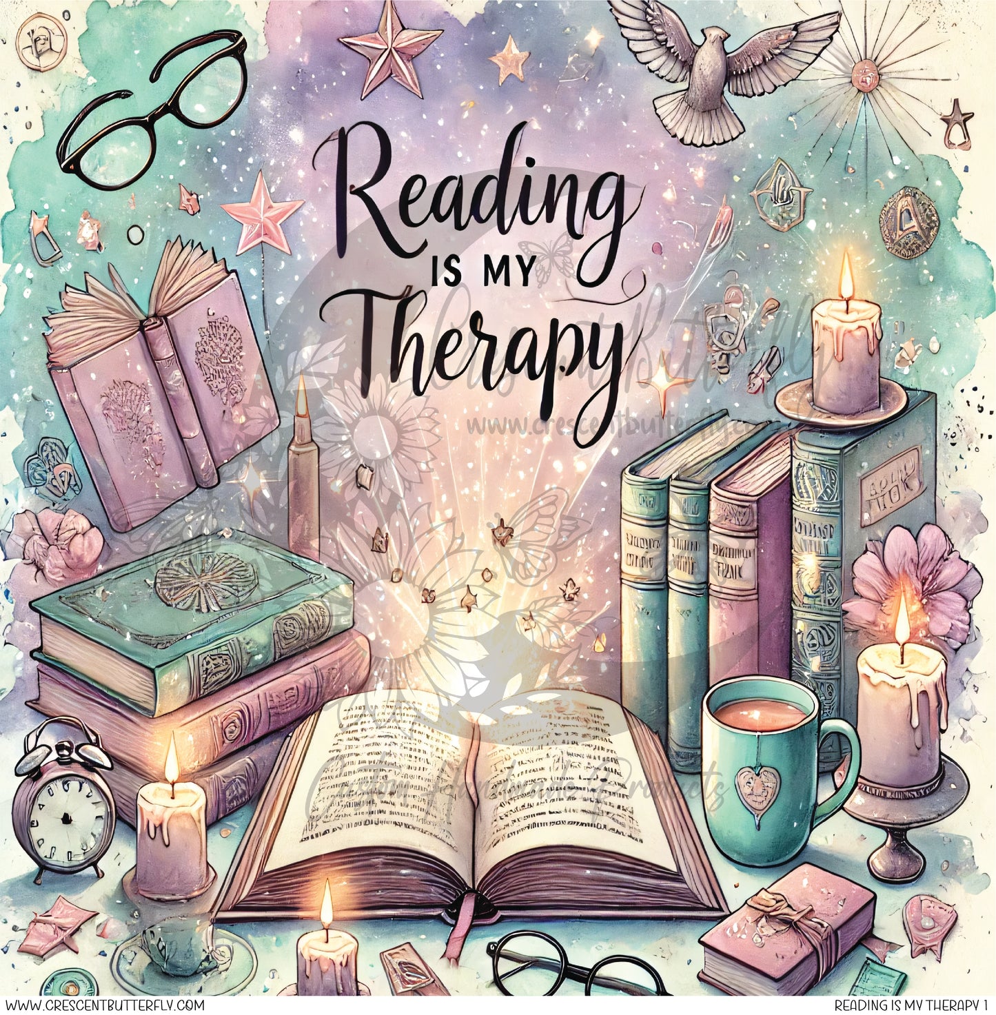Reading Is My Therapy 1 Printed Vinyl Sheet/Wrap