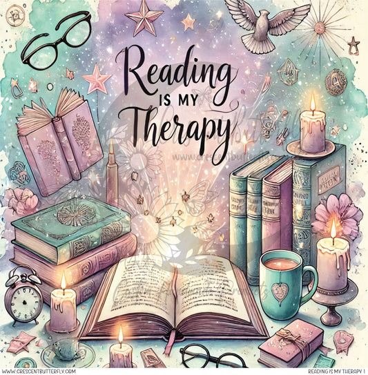 Reading Is My Therapy 1 Printed Vinyl Sheet/Wrap