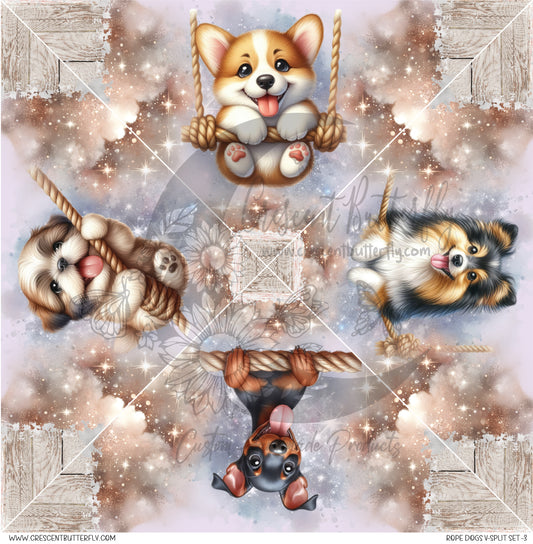 Rope Dogs V-Split Set-3 Printed Vinyl Sheet/Wrap