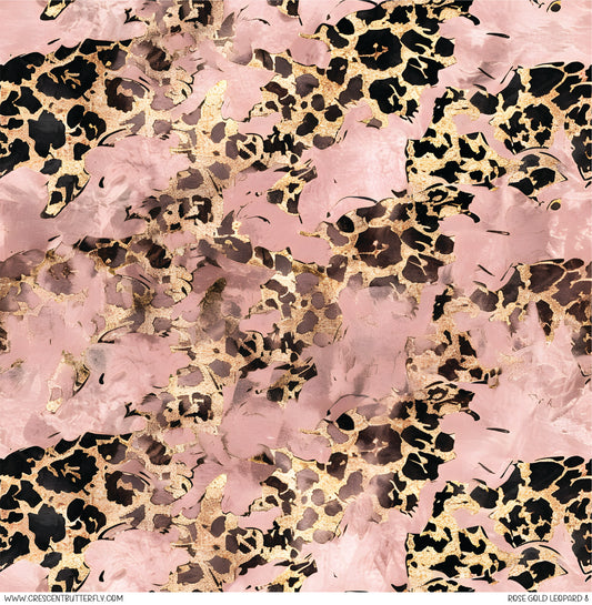 Rose Gold Leopard 8 Printed Vinyl Sheet-Tumbler Wrap