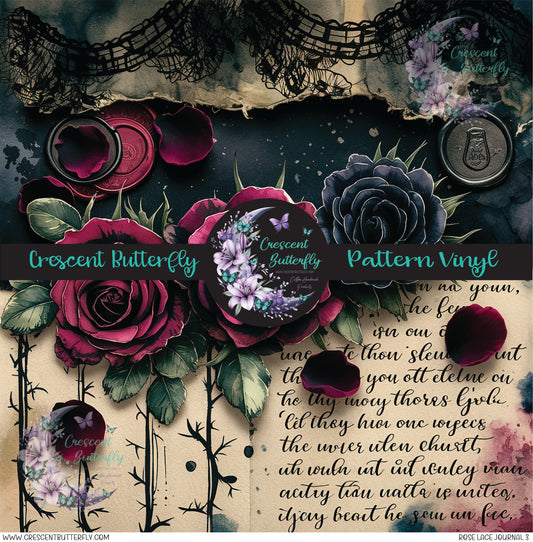 Rose Lace Journal 3 Printed Vinyl Sheet/Wrap