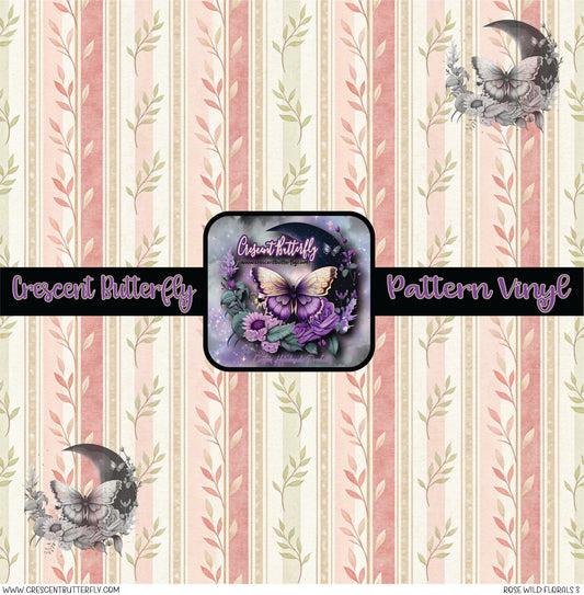 Rose Wild Florals 3 Printed Vinyl Sheet/Wrap