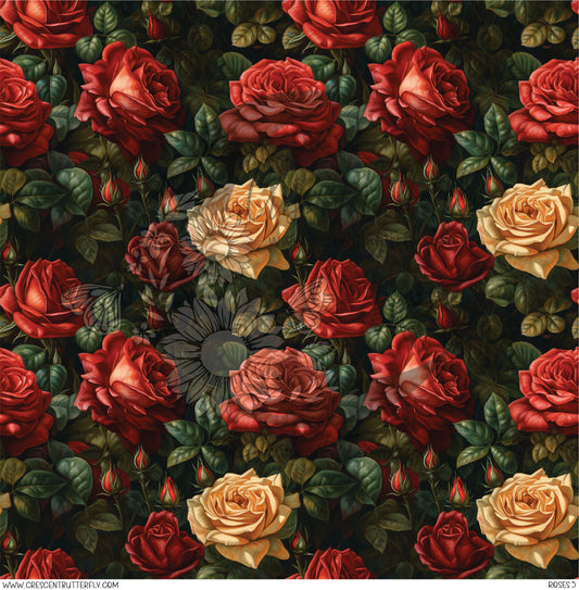Roses 5 Printed Vinyl Sheet/Wrap
