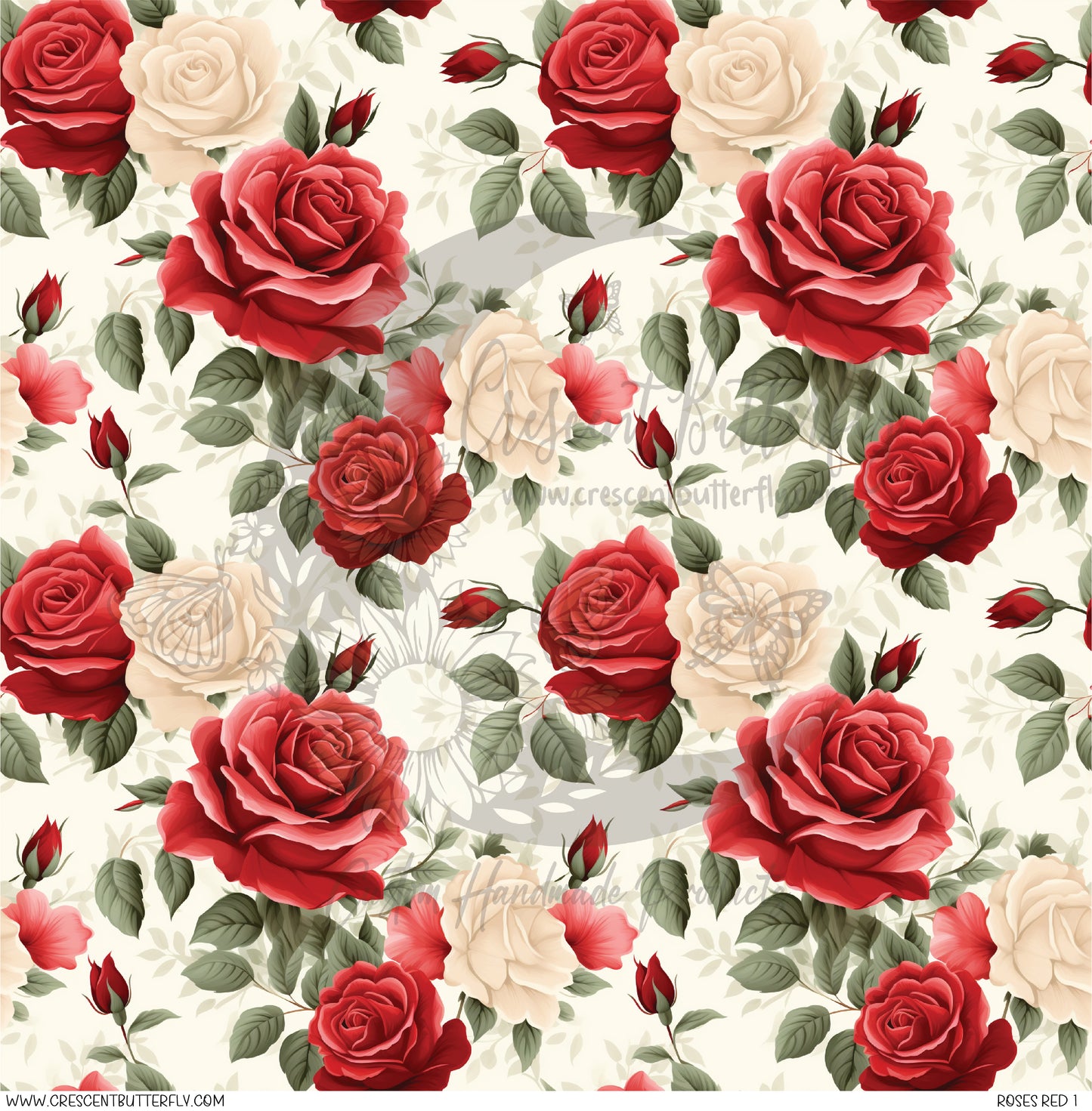 Roses Red 1 Printed Vinyl Sheet/Wrap