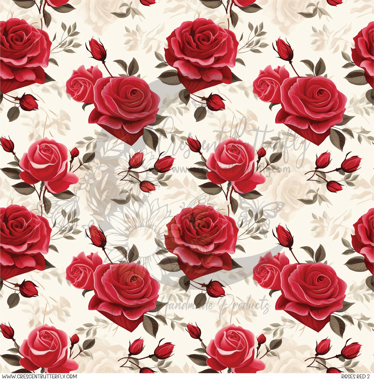 Roses Red 2 Printed Vinyl Sheet/Wrap