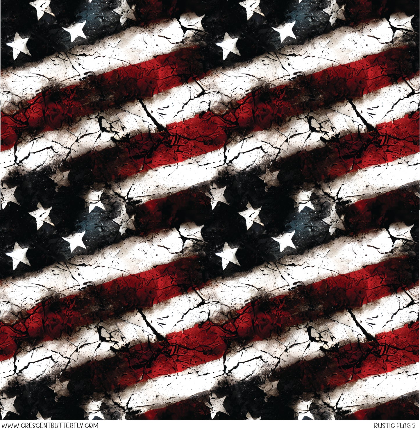 Rustic Flag 2 Printed Vinyl Sheet/Wrap