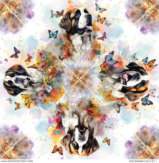 Saint Bernard V-Split Set-1 Printed Vinyl Sheet/Wrap
