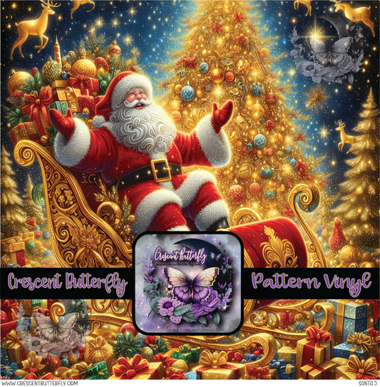 Santa 5 Printed Vinyl Sheet/Wrap