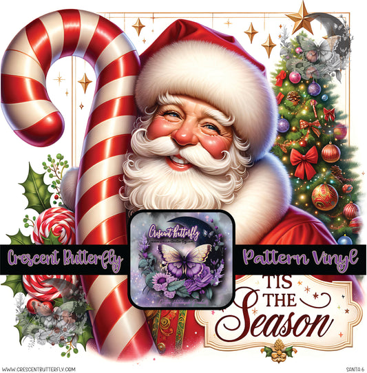 Santa 6 Printed Vinyl Sheet/Wrap