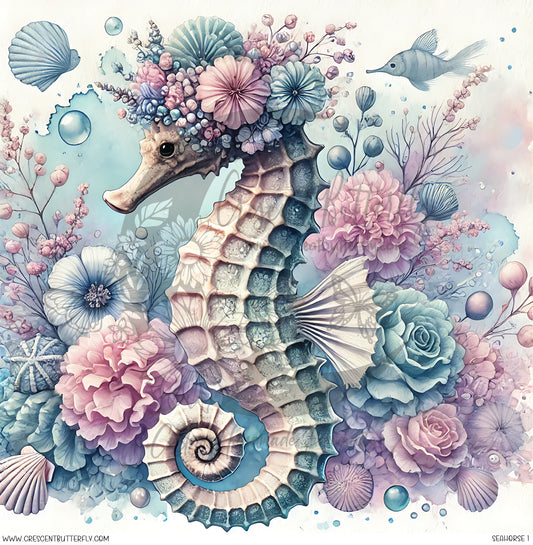 Seahorse 1 Printed Vinyl Sheet/Wrap