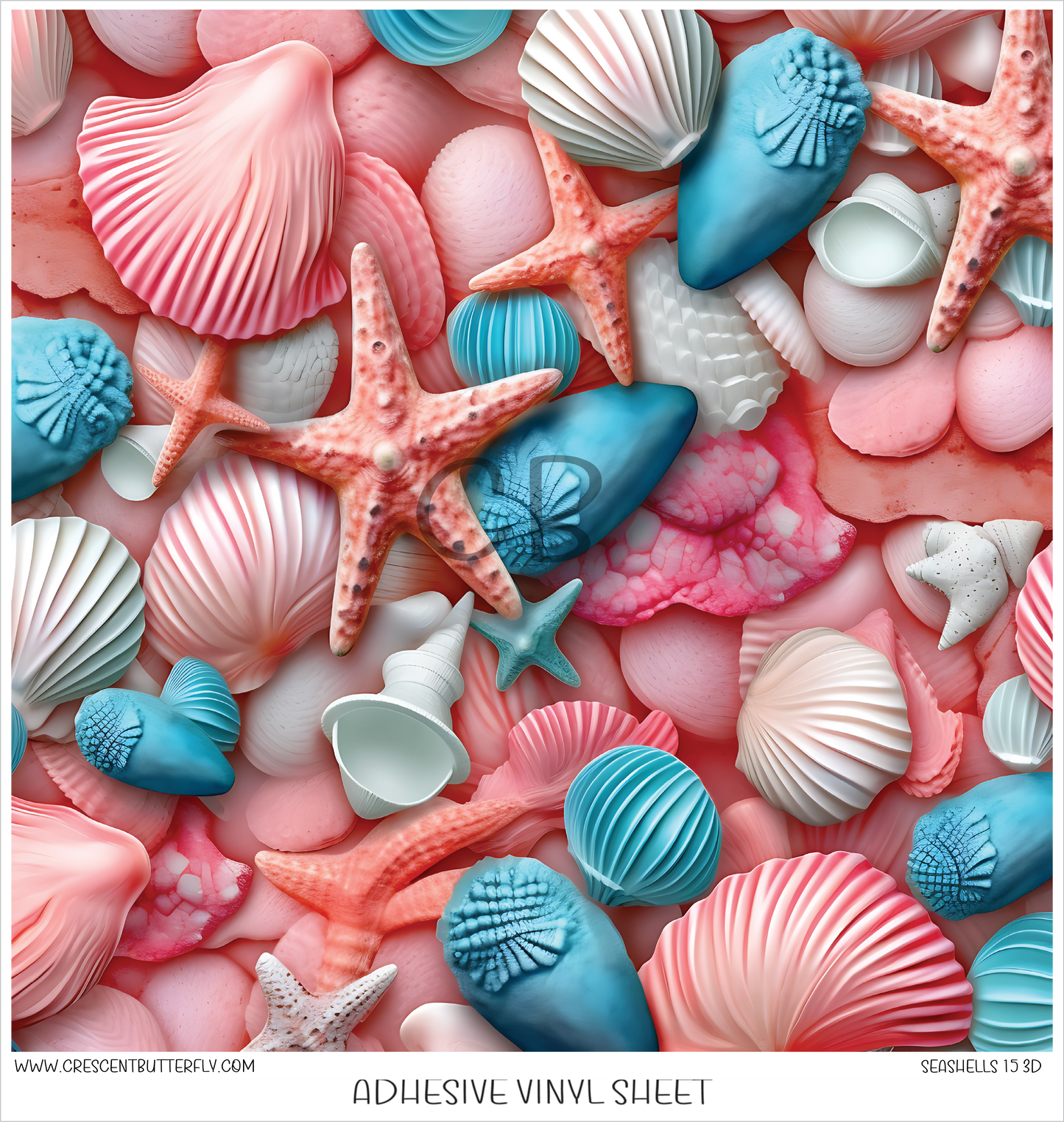 Seashells 15 3D Printed Vinyl Sheet