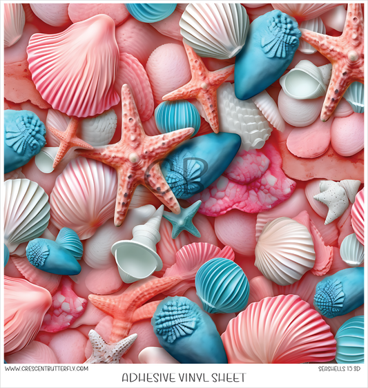 Seashells 15 3D Printed Vinyl Sheet