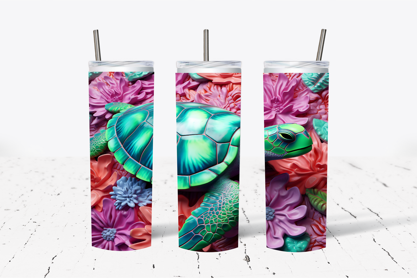 Sea Turtle 7 3D Sublimation Tumbler