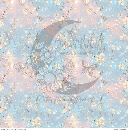 Serene Flowers 2 Printed Vinyl Sheet/Wrap