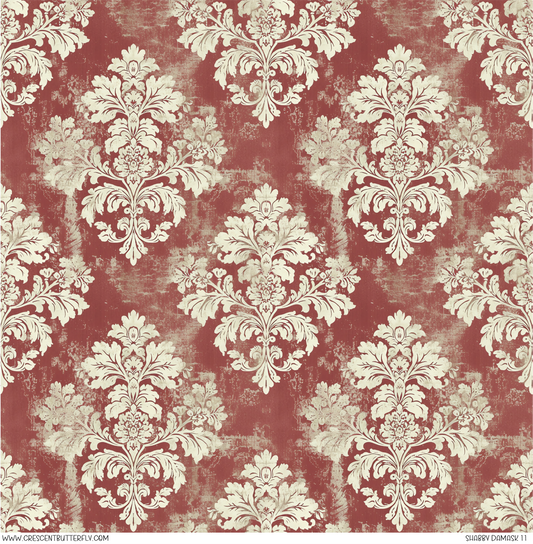 Shabby Damask 11 Pattern Vinyl Sheet/Wrap