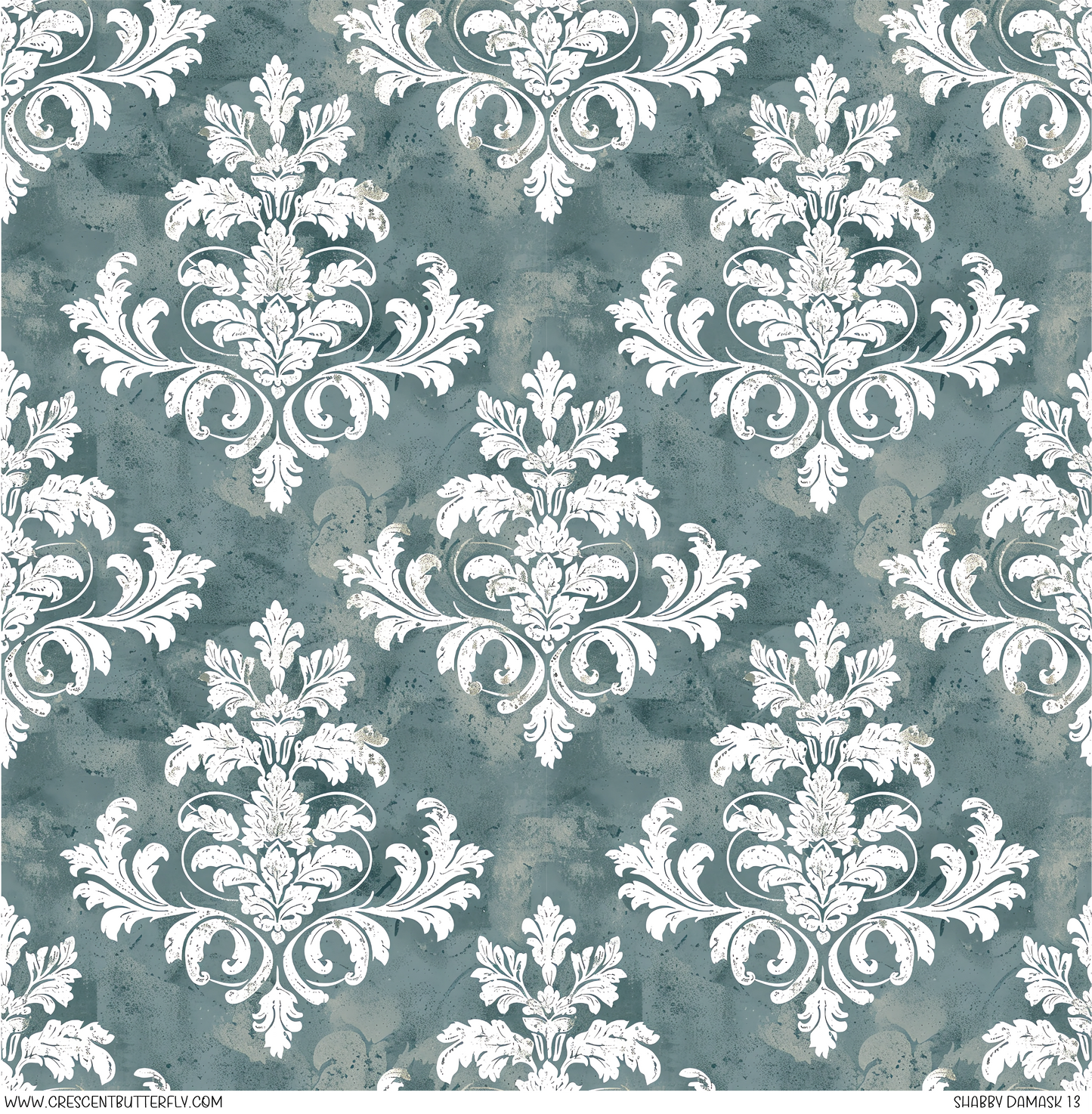 Shabby Damask 13 Pattern Vinyl Sheet/Wrap