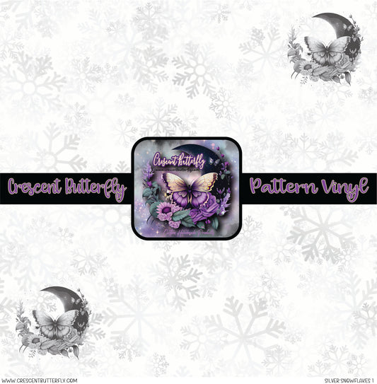 Silver Snowflakes 1 Printed Vinyl Sheet/Wrap