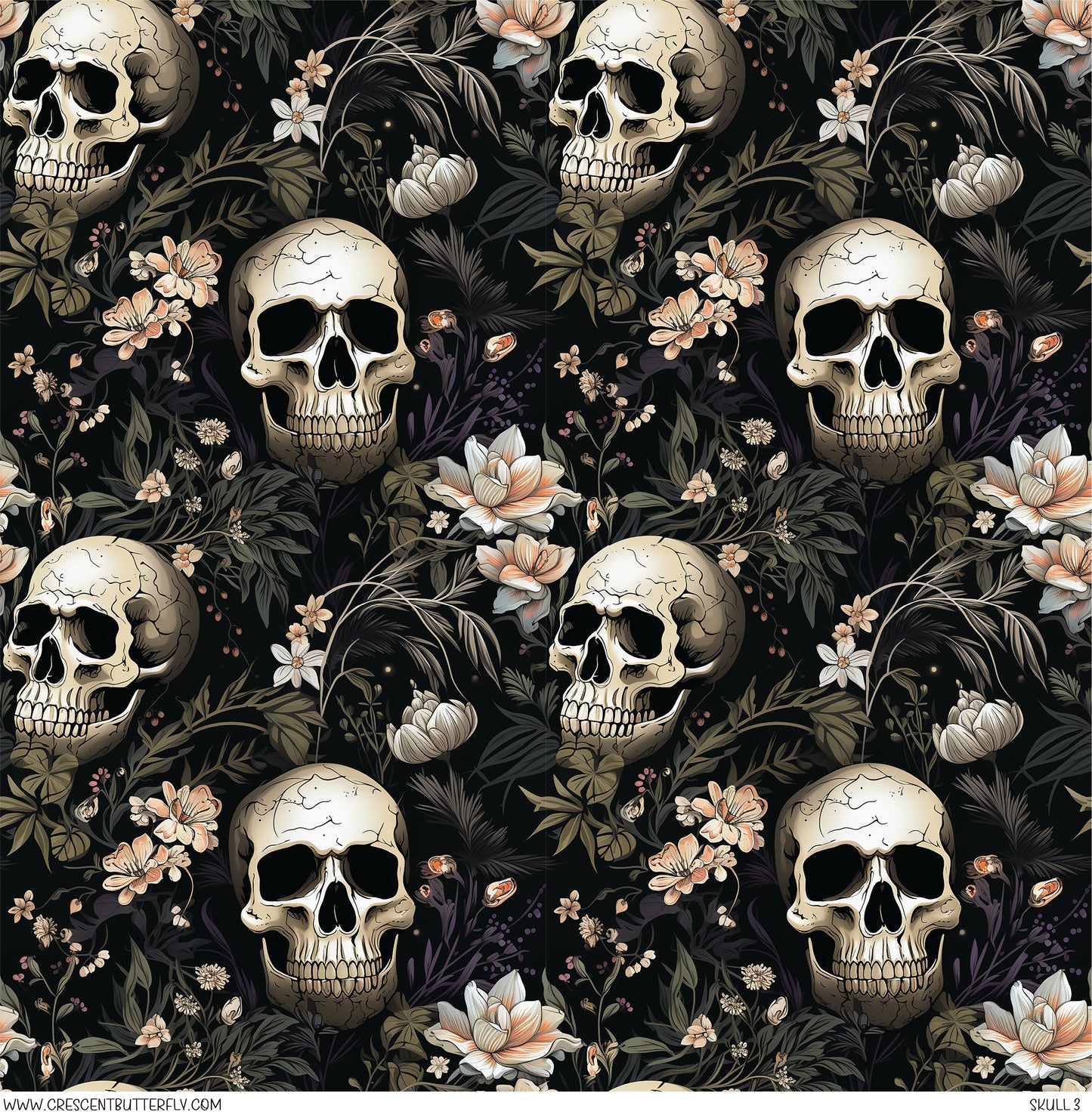 Skull 3 Printed Vinyl Sheet-Tumbler Wrap