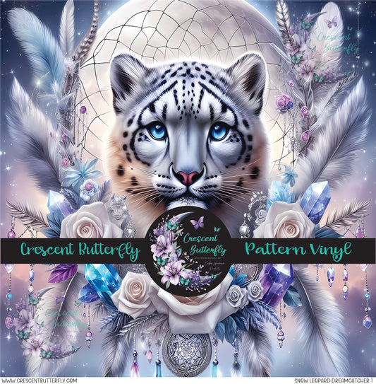 Snow Leopard Dreamcatcher 1 Printed Vinyl Sheet/Wrap