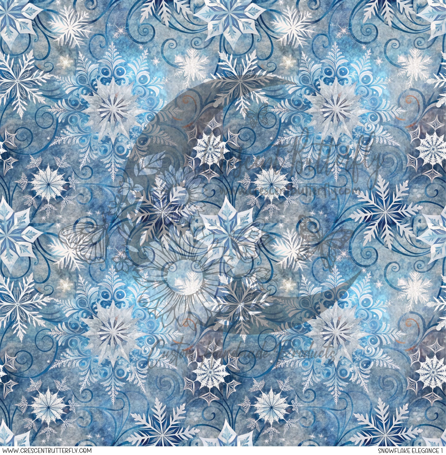 Snowflake Elegance 1 Printed Vinyl Sheet/Wrap