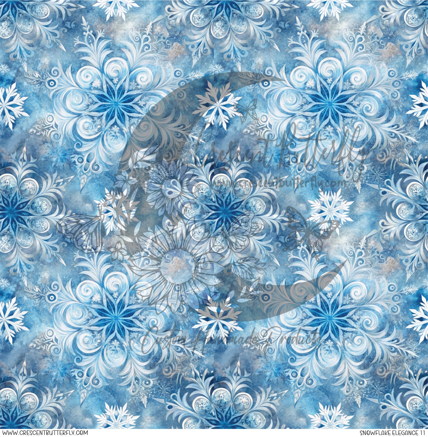 Snowflake Elegance 11 Printed Vinyl Sheet/Wrap