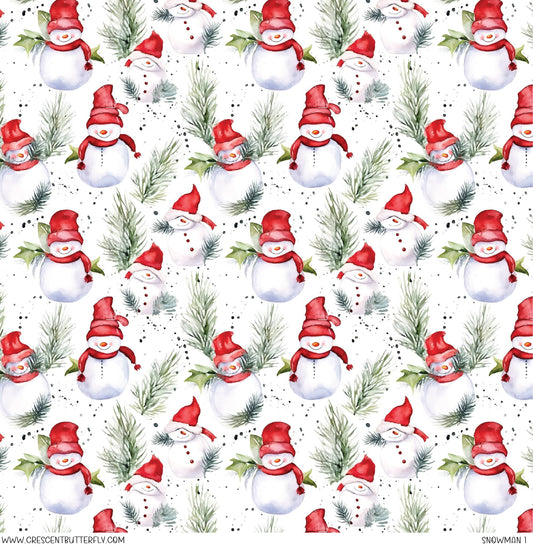 Snowman 1 Printed Vinyl Sheet/Wrap