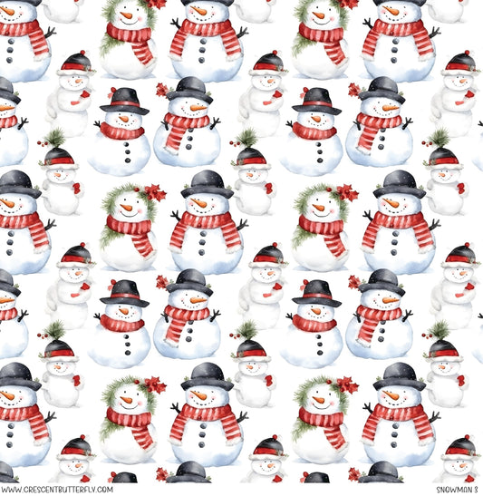 Snowman 3 Printed Vinyl Sheet/Wrap