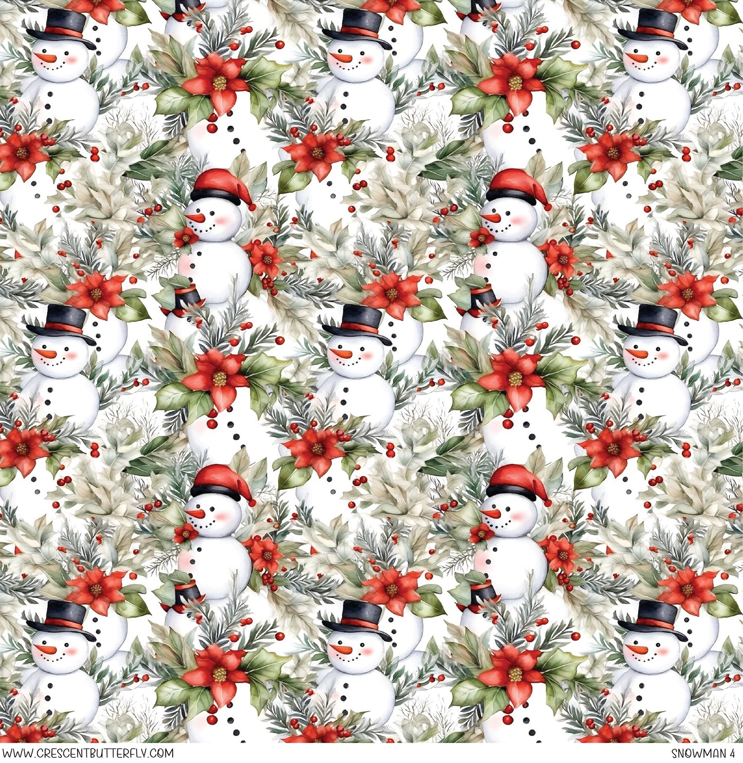 Snowman 4 Printed Vinyl Sheet/Wrap