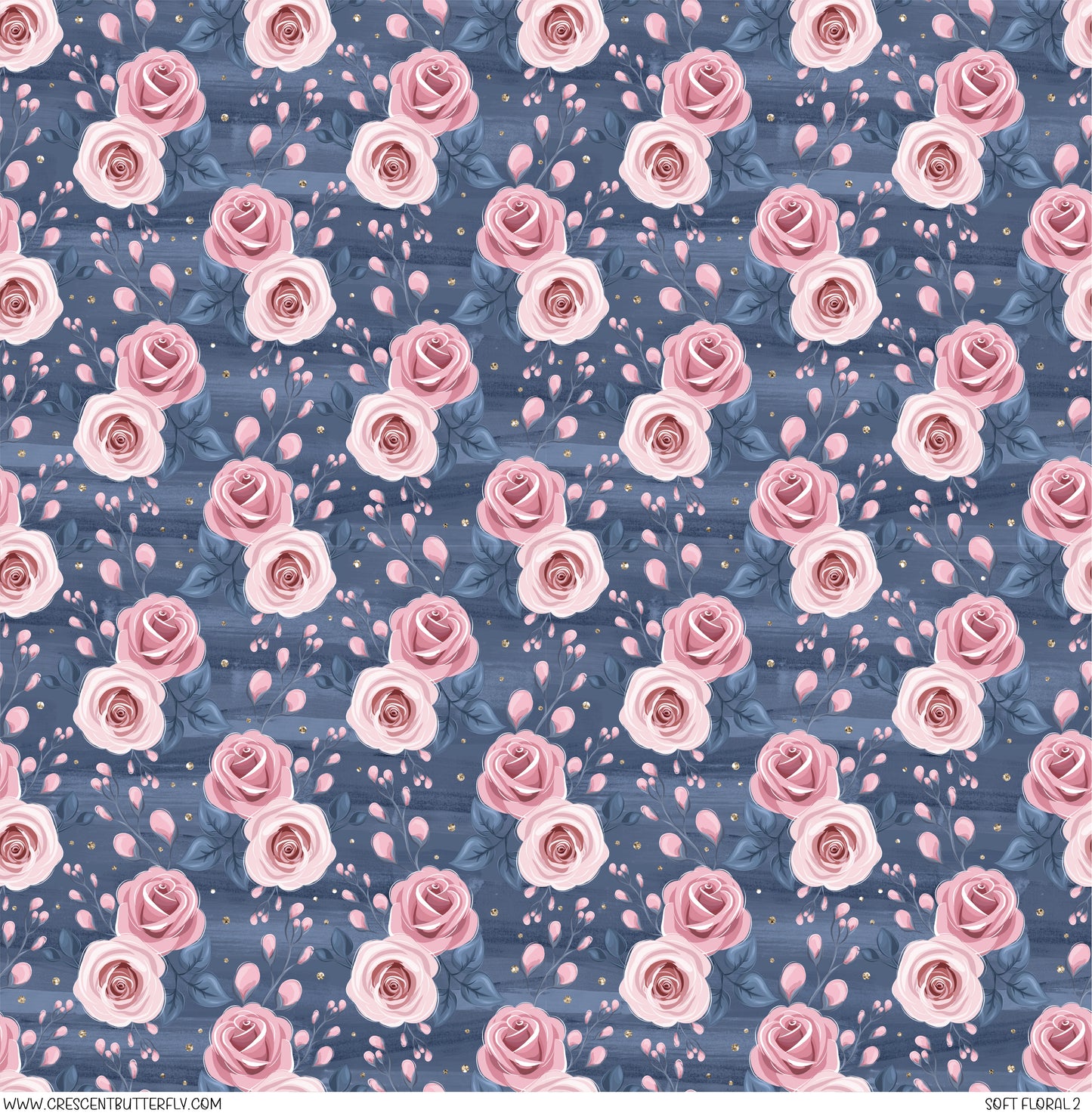 Soft Floral 2 Printed Vinyl Sheet/Wrap