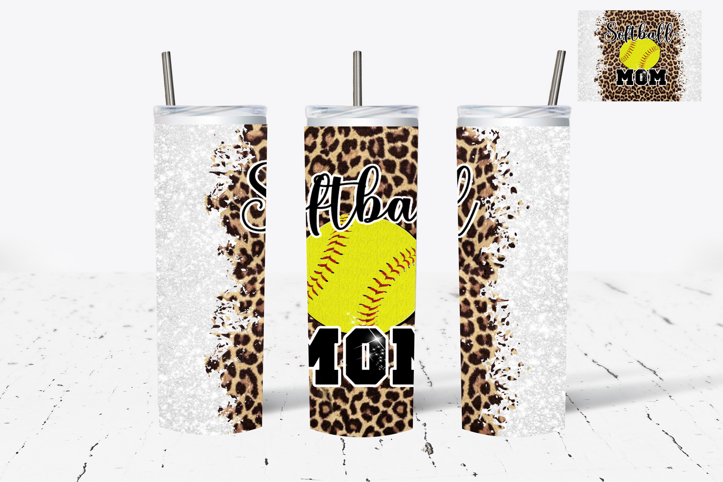 Softball Mom Sublimation Tumbler