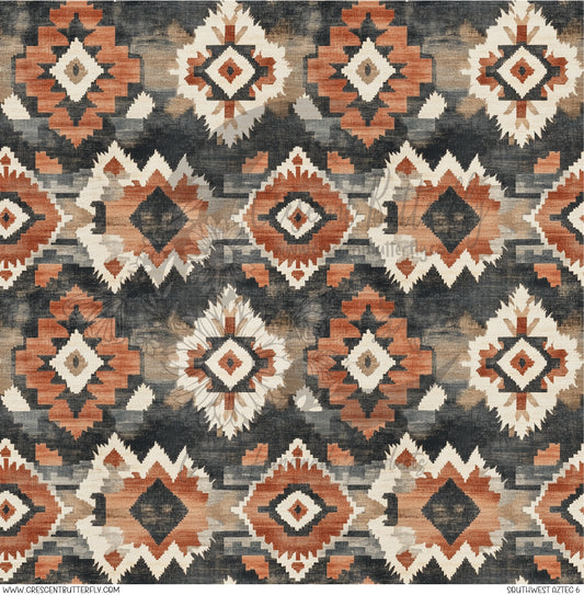 Southwest Aztec 6 Printed Vinyl Sheet/Wrap