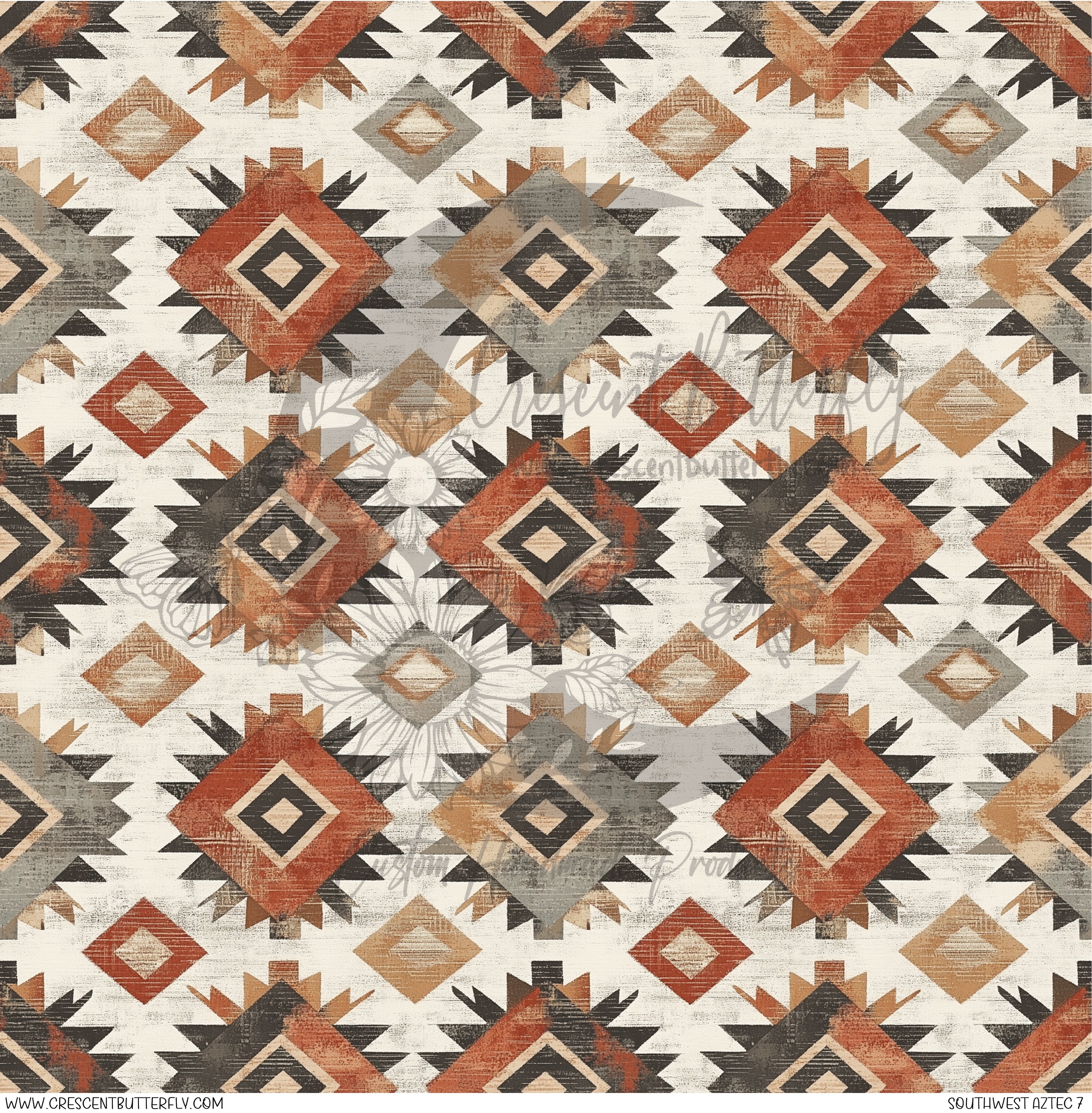 Southwest Aztec 7 Printed Vinyl Sheet/Wrap – Crescent Butterfly Design Co.