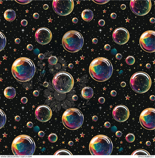 Space Bubbles 1 Printed Vinyl Sheet/Wrap