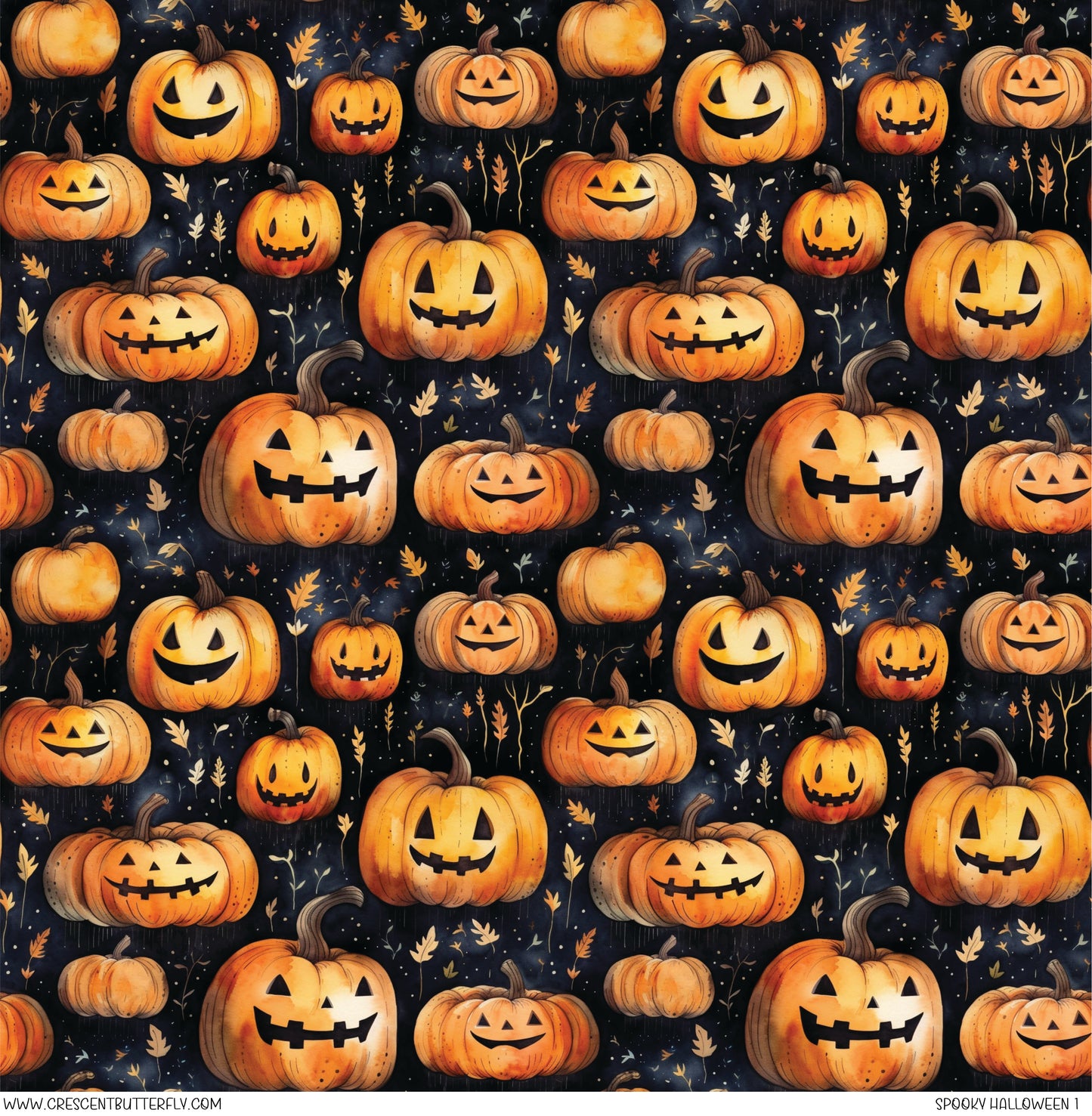 Spooky Halloween 1 Printed Vinyl Sheet-Tumbler Wrap