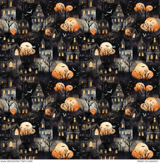 Spooky Halloween 2 Printed Vinyl Sheet-Tumbler Wrap