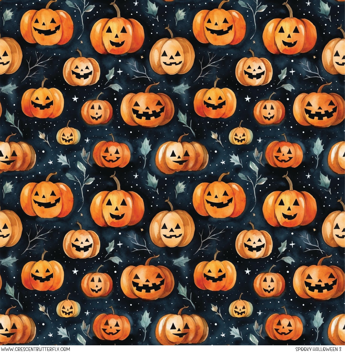 Spooky Halloween 3 Printed Vinyl Sheet-Tumbler Wrap