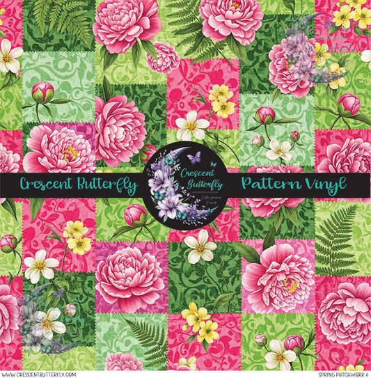 Spring Patchwork 4 Printed Vinyl Sheet/Wrap